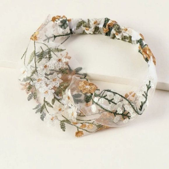 Floral Sheer Headband - Picture 5 of 6